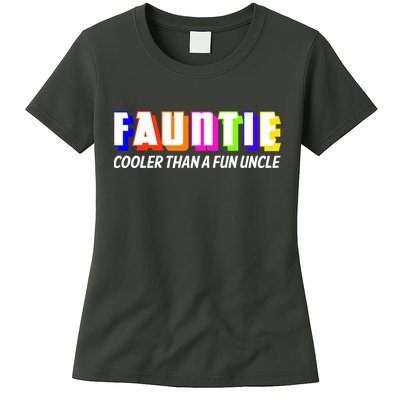 Fauntie Cooler Than a Fun Uncle Funcle Auntie Womens T-Shirt
