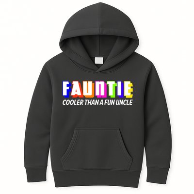 Fauntie Cooler Than a Fun Uncle Funcle Auntie Kids Hoodie