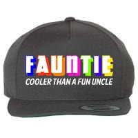 Fauntie Cooler Than a Fun Uncle Funcle Auntie Wool Snapback Cap