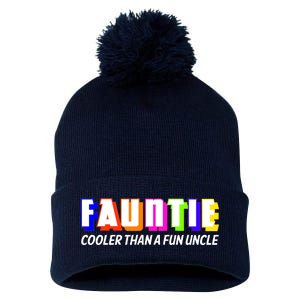 Fauntie Cooler Than a Fun Uncle Funcle Auntie Pom Pom 12in Knit Beanie