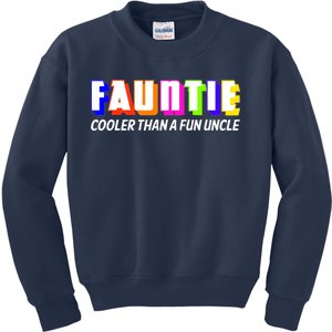 Fauntie Cooler Than a Fun Uncle Funcle Auntie Kids Sweatshirt