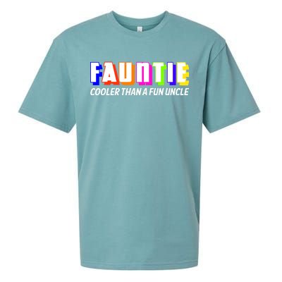 Fauntie Cooler Than a Fun Uncle Funcle Auntie Sueded Cloud Jersey T-Shirt