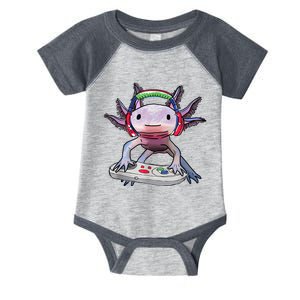 Funny Axolotl Video Gamer Gaming Axolotl  Boys Toddler Infant Baby Jersey Bodysuit