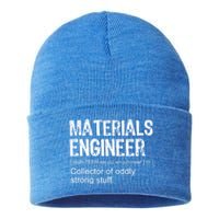 Funny Adult Vintage Definition Materials Engineer Gift Sustainable Knit Beanie