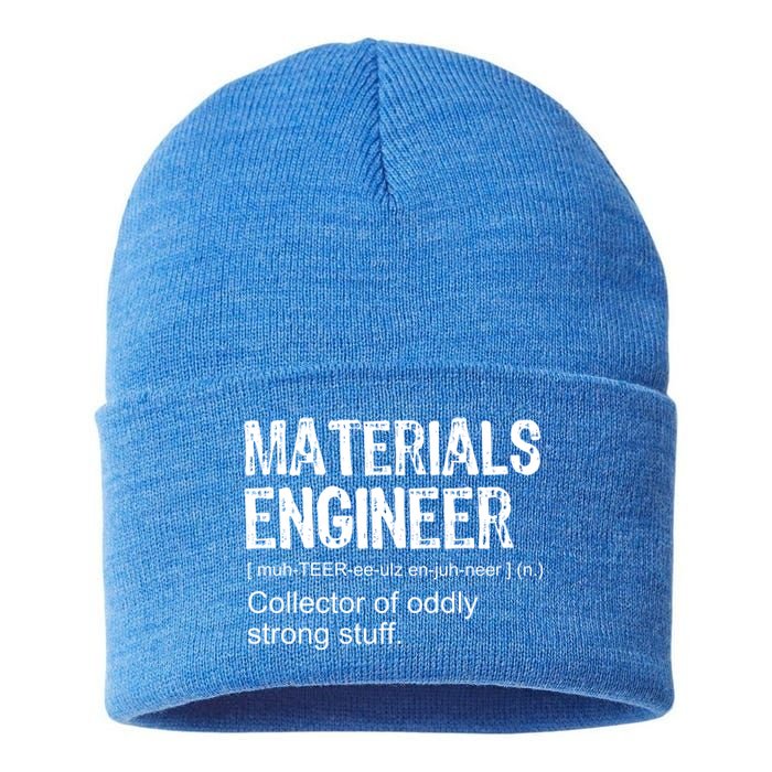 Funny Adult Vintage Definition Materials Engineer Gift Sustainable Knit Beanie