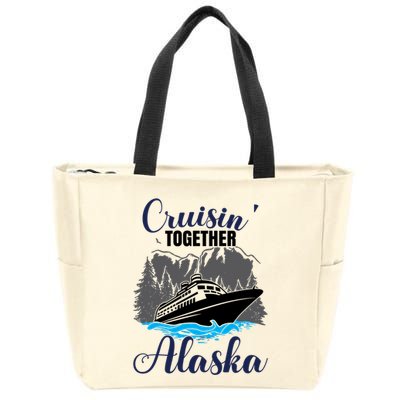 Funny Alaska Vacation Wildlife Cruisin' Together Alaska Gift Zip Tote Bag