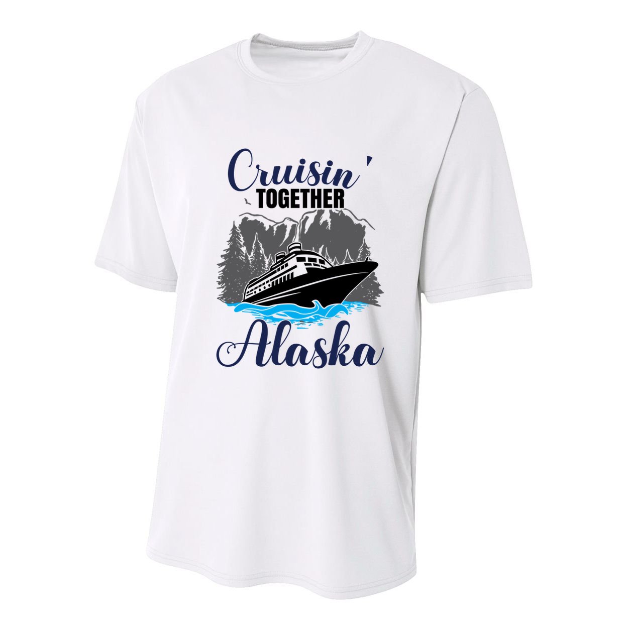 Funny Alaska Vacation Wildlife Cruisin' Together Alaska Gift Youth Performance Sprint T-Shirt