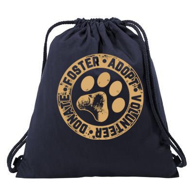 Foster Adopt Volunteer Donate Animal Rescue Dog Drawstring Bag