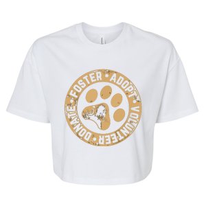 Foster Adopt Volunteer Donate Animal Rescue Dog Bella+Canvas Jersey Crop Tee