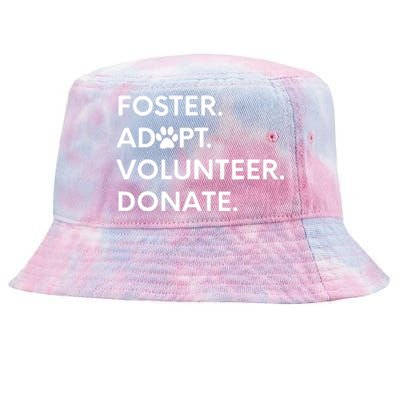 FOSTER ADOPT VOLUNTEER DONATE Animal Rescue Shelter Tie-Dyed Bucket Hat