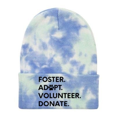 FOSTER ADOPT VOLUNTEER DONATE Animal Rescue Shelter Tie Dye 12in Knit Beanie