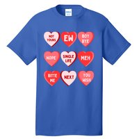 Funny Anti Valentines Day Single Af Gift For Galentines Day Cute Gift Tall T-Shirt