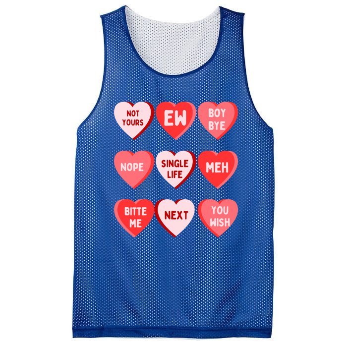 Funny Anti Valentines Day Single Af Gift For Galentines Day Cute Gift Mesh Reversible Basketball Jersey Tank