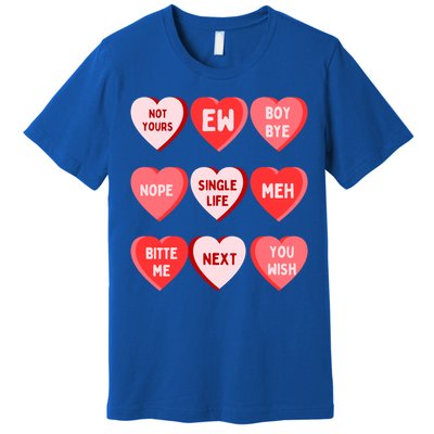 Funny Anti Valentines Day Single Af Gift For Galentines Day Cute Gift Premium T-Shirt