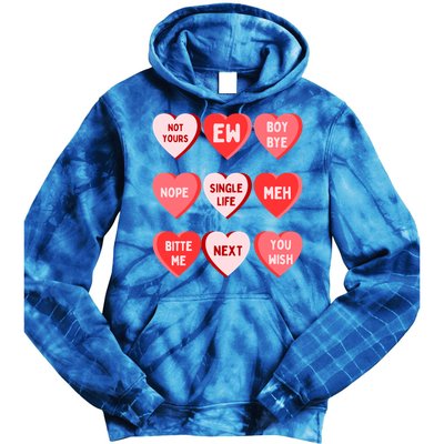 Funny Anti Valentines Day Single Af Gift For Galentines Day Cute Gift Tie Dye Hoodie