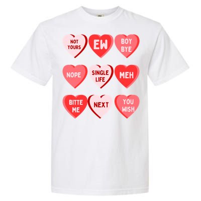 Funny Anti Valentines Day Single Af Gift For Galentines Day Cute Gift Garment-Dyed Heavyweight T-Shirt