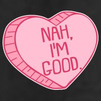 Funny Anti Valentines Day Nah I'm Good Candy Heart Adult Drive Performance Visor