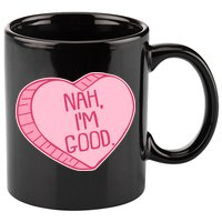 Funny Anti Valentines Day Nah I'm Good Candy Heart 11oz C Handle Ceramic Mug
