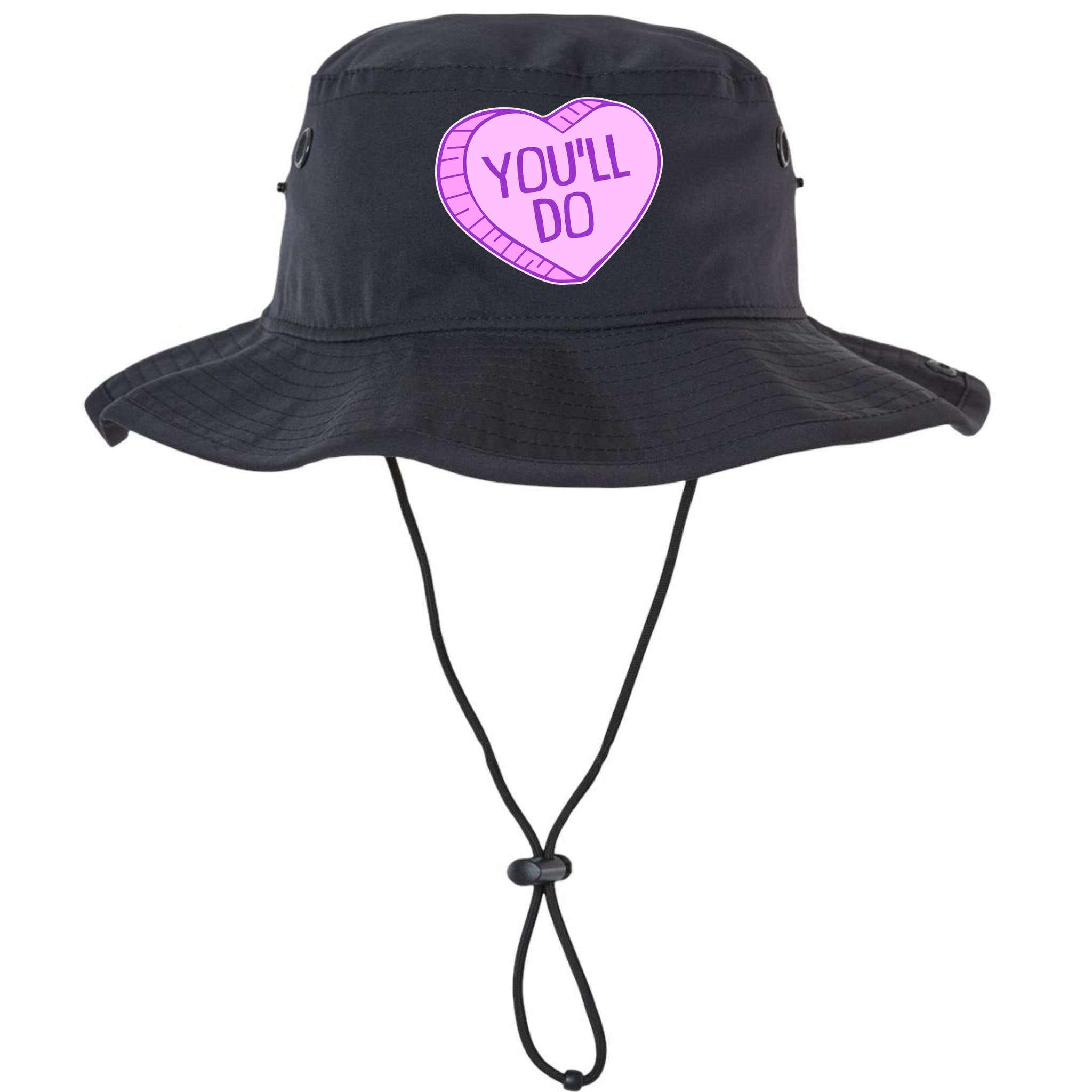 Funny Anti Valentines Day You'll Do Candy Heart Bucket Hat
