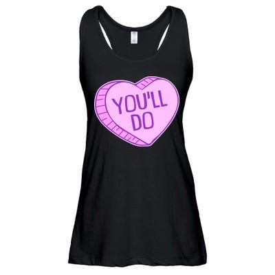 Funny Anti Valentines Day You'll Do Candy Heart Ladies Essential Flowy Tank