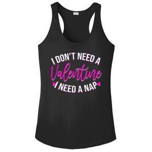 Funny Anti Valentine I Don't Need A Valentine I Need A Nap Ladies PosiCharge Competitor Racerback Tank