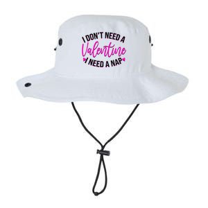 Funny Anti Valentine I Don't Need A Valentine I Need A Nap Legacy Cool Fit Booney Bucket Hat