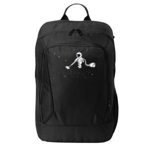 Funny Astronaut Vacuuming Galaxy Stars City Backpack