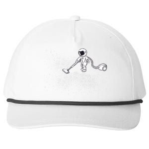 Funny Astronaut Vacuuming Galaxy Stars Snapback Five-Panel Rope Hat