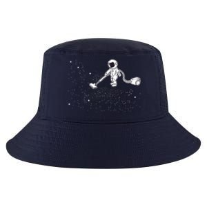 Funny Astronaut Vacuuming Galaxy Stars Cool Comfort Performance Bucket Hat