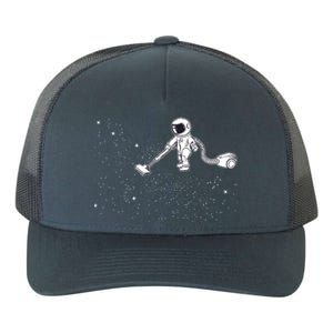 Funny Astronaut Vacuuming Galaxy Stars Yupoong Adult 5-Panel Trucker Hat