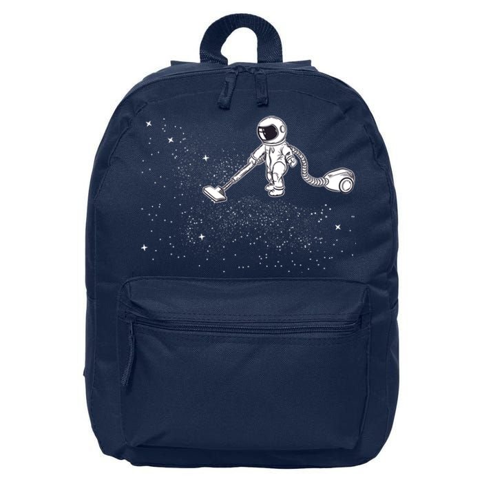 Funny Astronaut Vacuuming Galaxy Stars 16 in Basic Backpack