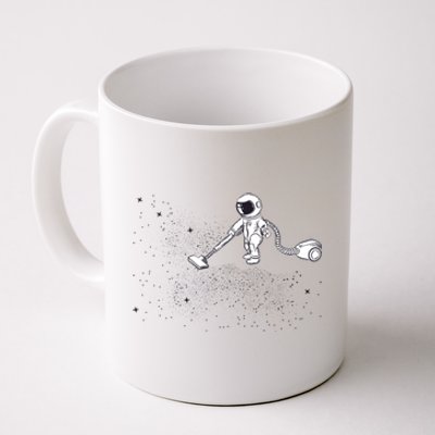 Funny Astronaut Vacuuming Galaxy Stars Coffee Mug