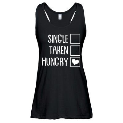 Funny Anti Valentine Single Taken Hungry Ladies Essential Flowy Tank