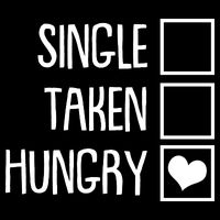 Funny Anti Valentine Single Taken Hungry 16 in Basic Backpack