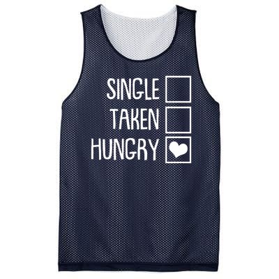 Funny Anti Valentine Single Taken Hungry Mesh Reversible Basketball Jersey Tank