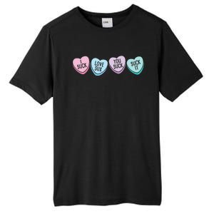 Funny Anti Valentine's Day Sarcastic Love Sucks Gift Tall Fusion ChromaSoft Performance T-Shirt