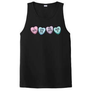 Funny Anti Valentine's Day Sarcastic Love Sucks Gift PosiCharge Competitor Tank