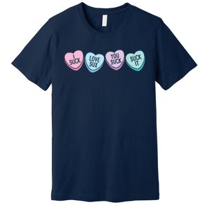 Funny Anti Valentine's Day Sarcastic Love Sucks Gift Premium T-Shirt