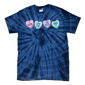 Funny Anti Valentine's Day Sarcastic Love Sucks Gift Tie-Dye T-Shirt