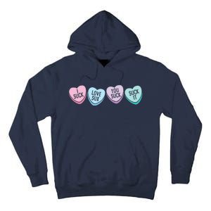 Funny Anti Valentine's Day Sarcastic Love Sucks Gift Tall Hoodie