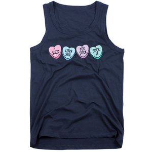 Funny Anti Valentine's Day Sarcastic Love Sucks Gift Tank Top