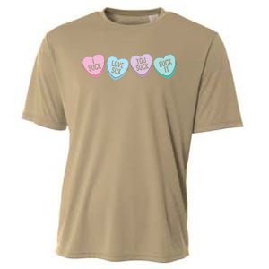 Funny Anti Valentine's Day Sarcastic Love Sucks Gift Cooling Performance Crew T-Shirt