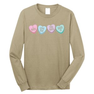 Funny Anti Valentine's Day Sarcastic Love Sucks Gift Long Sleeve Shirt