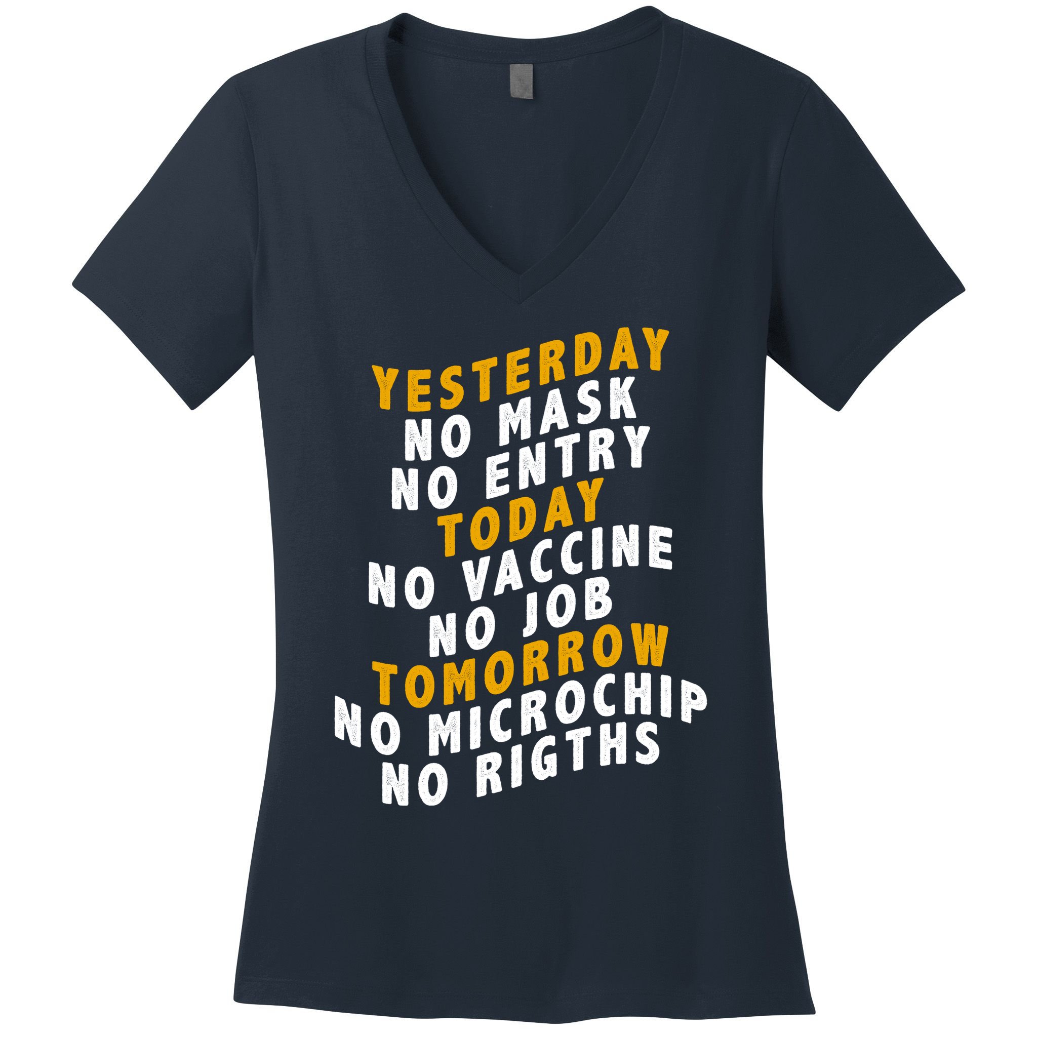 Funny Anti Vaccine Women's V-Neck T-Shirt