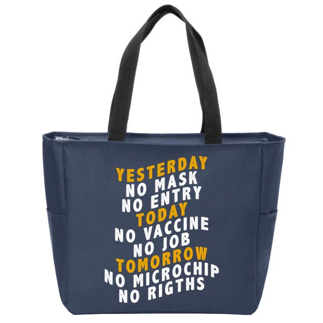 Funny Anti Vaccine Zip Tote Bag