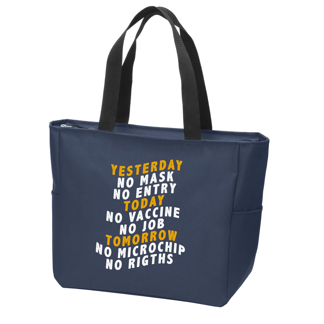Funny Anti Vaccine Zip Tote Bag