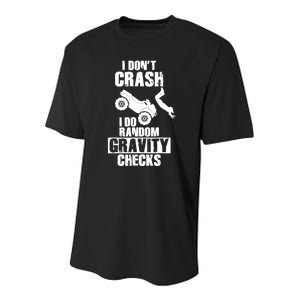 Funny All-Terrain Vehicles ATV 4-Wheeler Quad Bike Crash Youth Performance Sprint T-Shirt