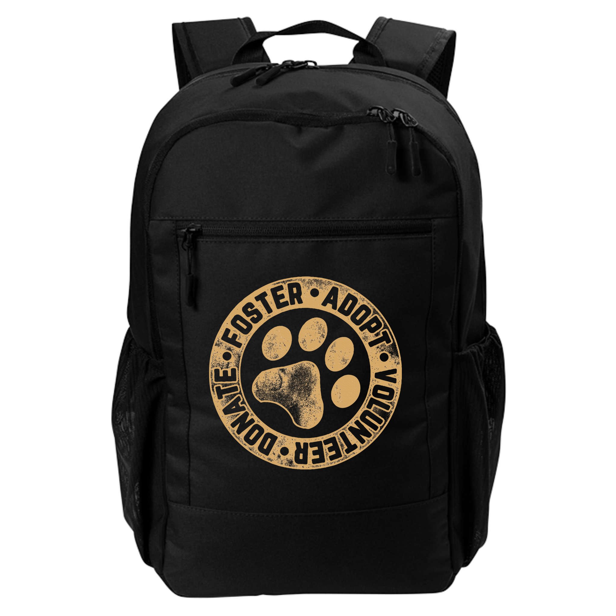 Foster. Adopt. Volunteer. Donate. Animal Rescue Dog Backpack