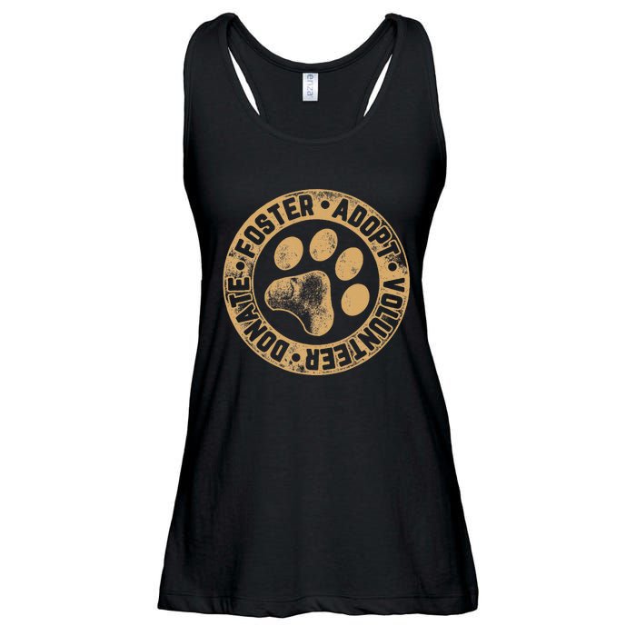 Foster. Adopt. Volunteer. Donate. Animal Rescue Dog Ladies Essential Flowy Tank