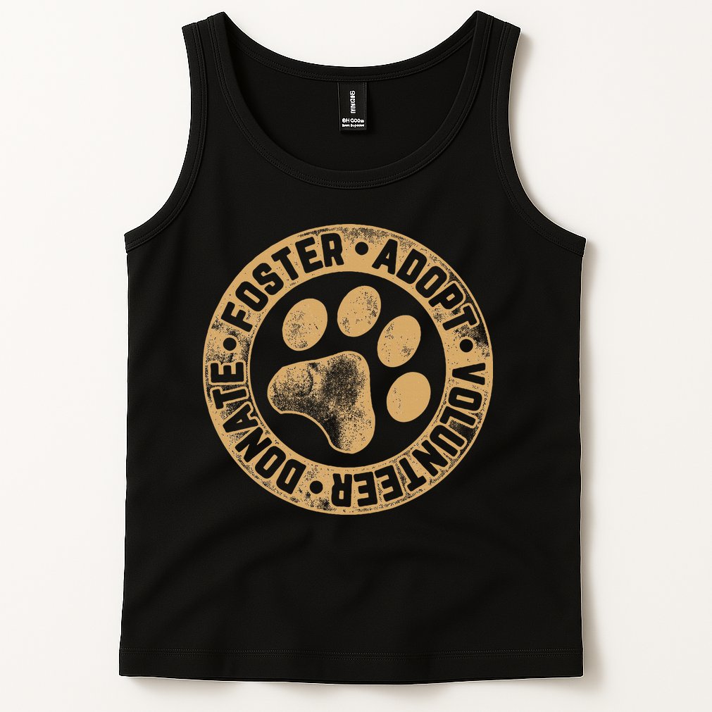 Foster. Adopt. Volunteer. Donate. Animal Rescue Dog Tank Top